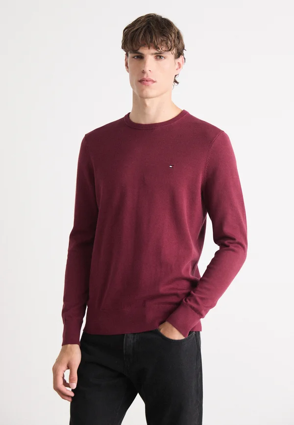 ESSENTIAL CREW NECK - Strickpullover - deep rouge