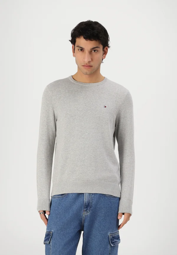 ESSENTIAL CREW NECK - Strickpullover - light grey heather