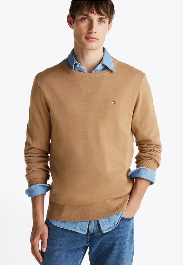 ESSENTIAL CREW NECK - Strickpullover - safari canvas