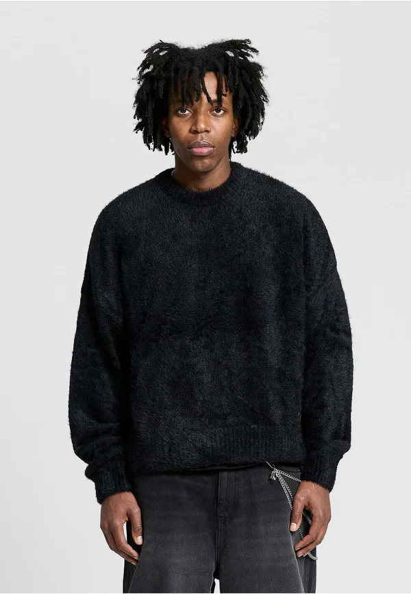 ESSENTIAL FURRY - Strickpullover - black
