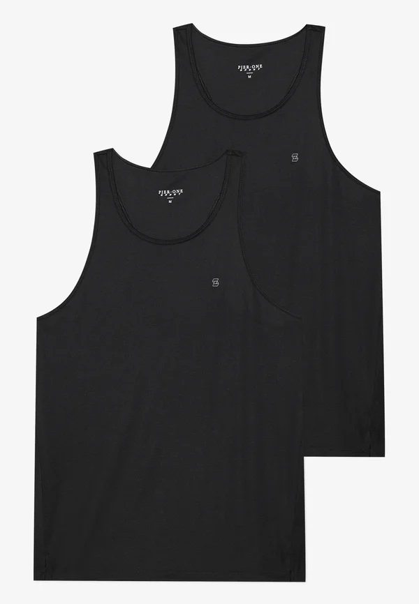 ESSENTIAL QUICK DRY 2 PACK MUSCLE VEST WITH RACER BACK - Top - black
