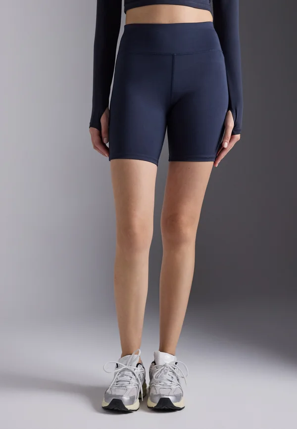 ESSENTIAL QUICK DRY MID LENGTH HIGH RISE CYCLING SHORTS - Tights - dark blue