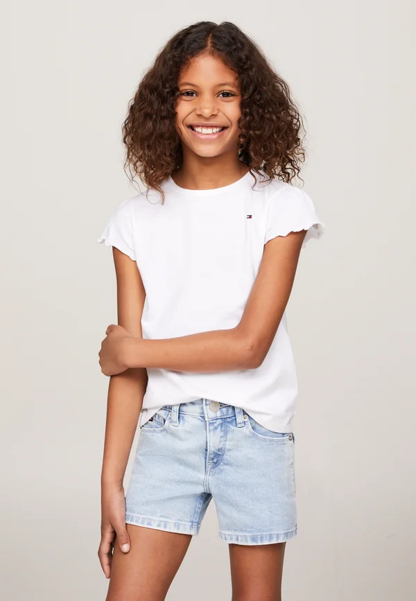 ESSENTIAL RUFFLE SLEEVE - T-Shirt basic - white