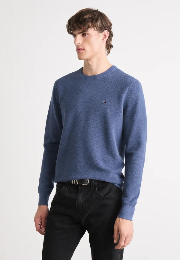 ESSENTIAL STRUCTURE CREW NECK - Strickpullover - aegean sea heather