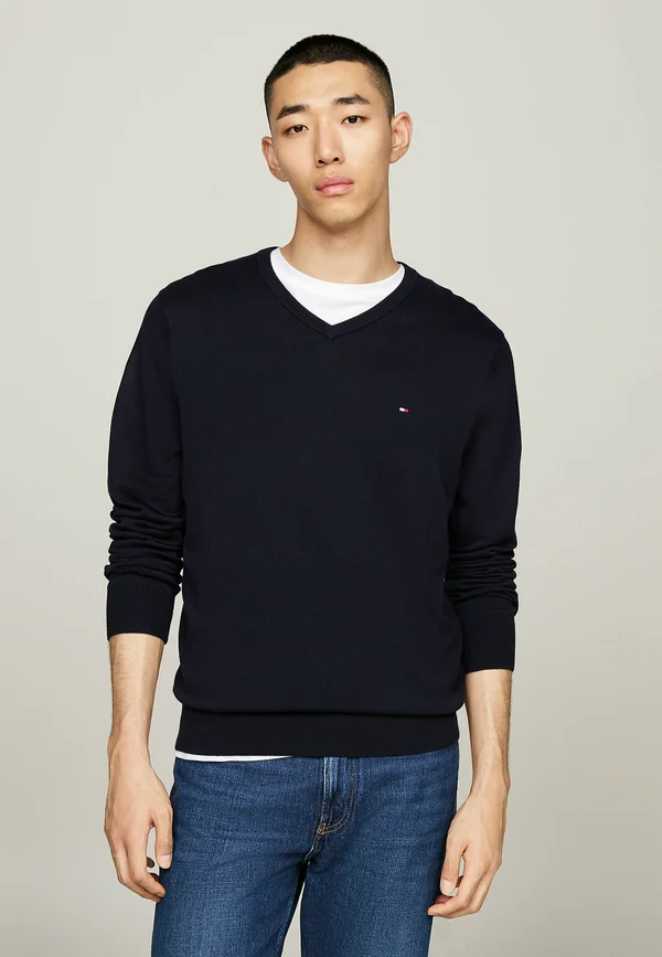 ESSENTIAL V NECK - Strickpullover - desert sky