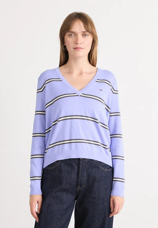 ESSENTIAL V NECK SWEATER - Strickpullover - vintage iris