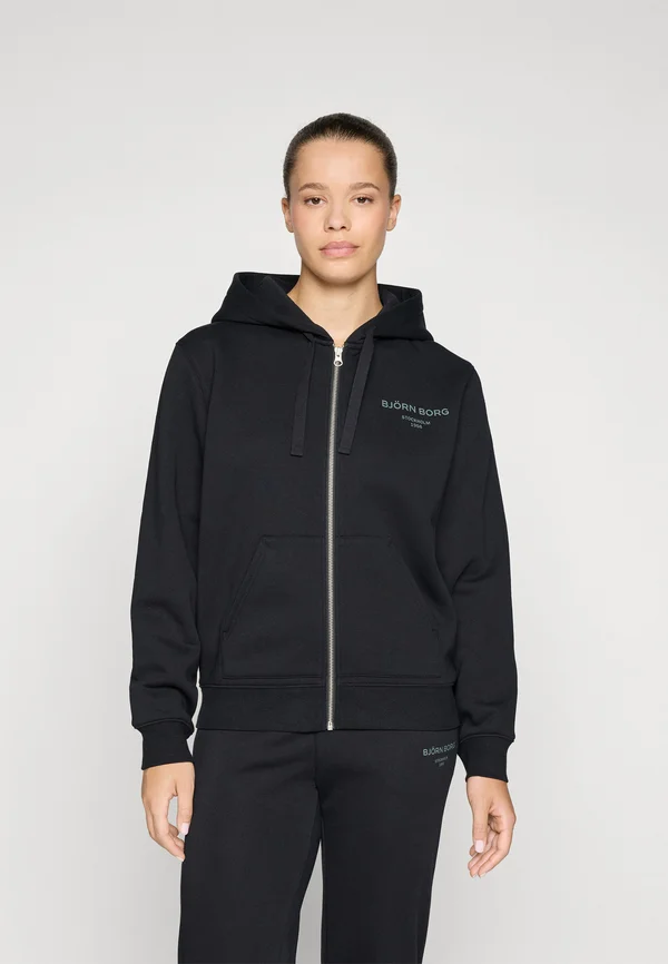 ESSENTIAL ZIP HOODIE - Sweatjacke - black beauty