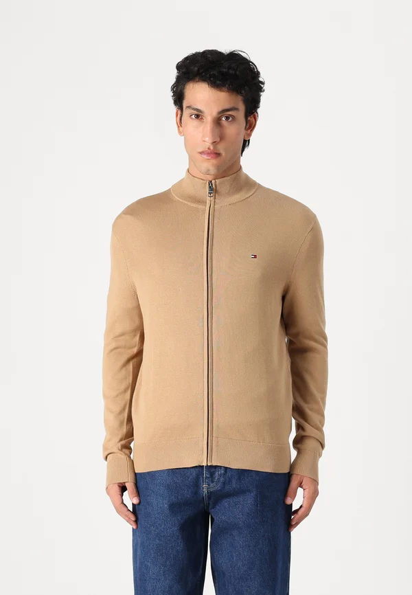 ESSENTIAL ZIP - Strickjacke - safari canvas