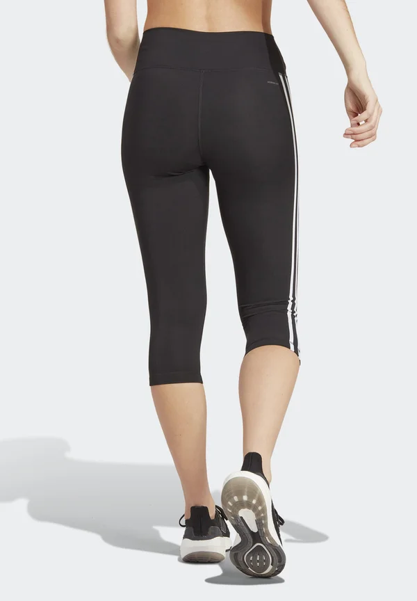 ESSENTIALS 3-STRIPES HIGH-WAISTED - 3/4 Sporthose - black