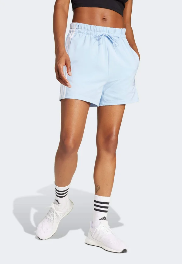 ESSENTIALS 3-STRIPES - Kurze Sporthose - glow blue/white