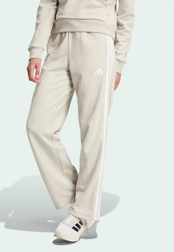 ESSENTIALS 3-STRIPES OPEN HEM - Jogginghose - alumina white