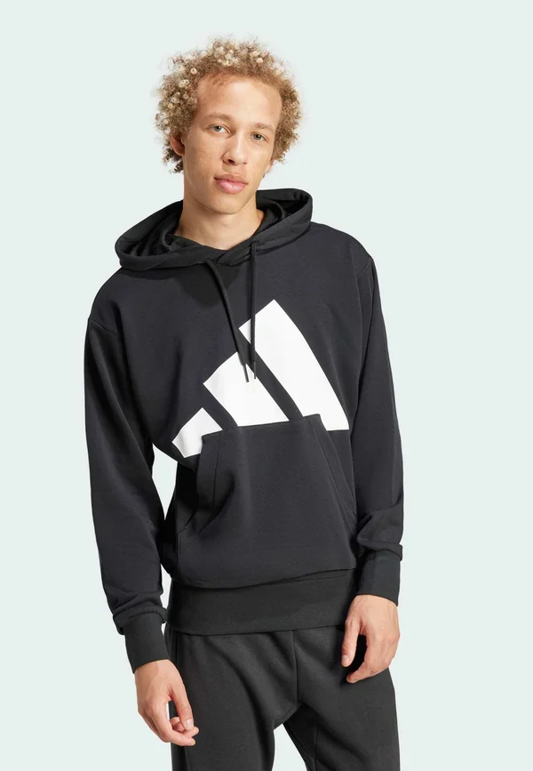 ESSENTIALS BIG - Kapuzenpullover - black white