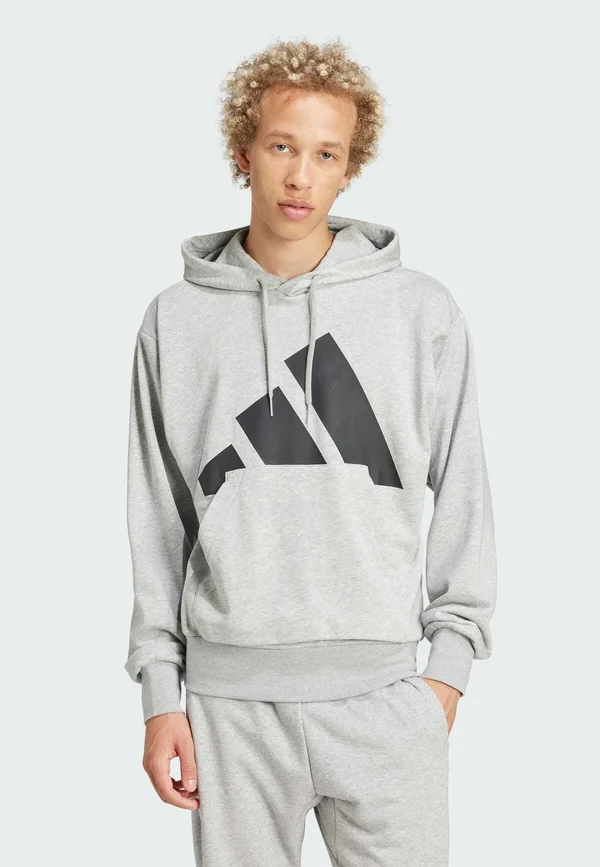 ESSENTIALS BIG - Kapuzenpullover - medium grey/heather black