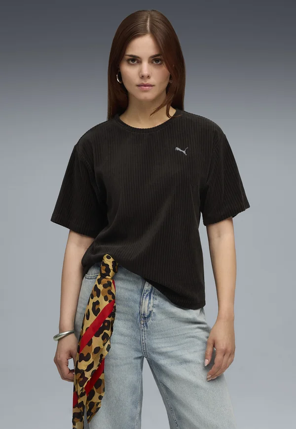 ESSENTIALS ELEVATED RELAXED  - T-Shirt basic - black