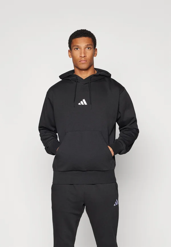 ESSENTIALS FEEL COZY  - Kapuzenpullover - black/white