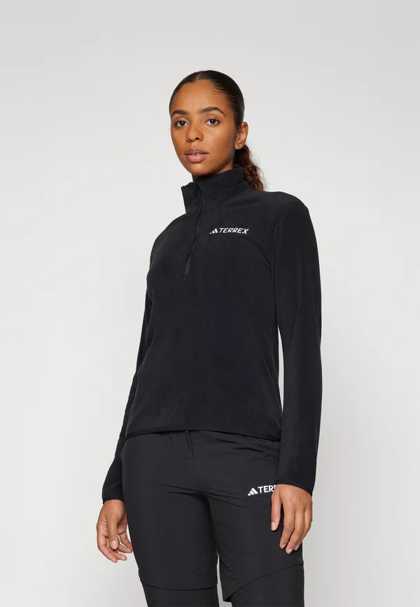 ESSENTIALS HALF ZIP  - Fleecepullover - black