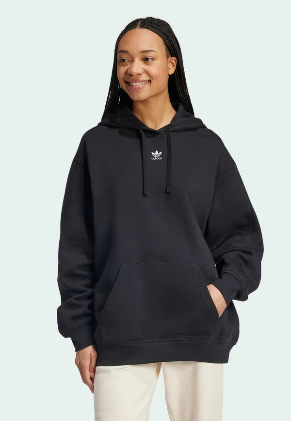 ESSENTIALS  - Kapuzenpullover - black
