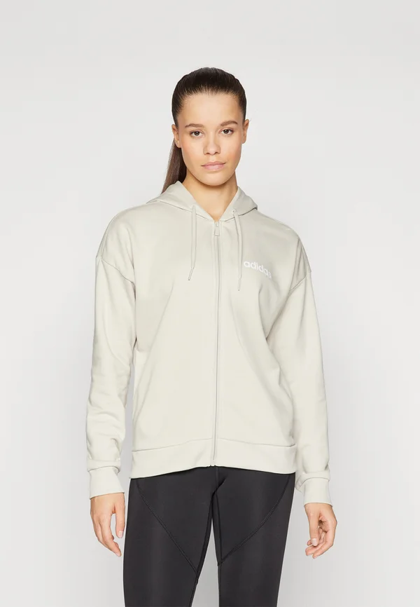 ESSENTIALS LINEAR FULL-ZIP - Sweatjacke - alumina/white