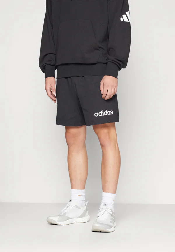 ESSENTIALS LINEAR SINGLE SHORT - Kurze Sporthose - black/white