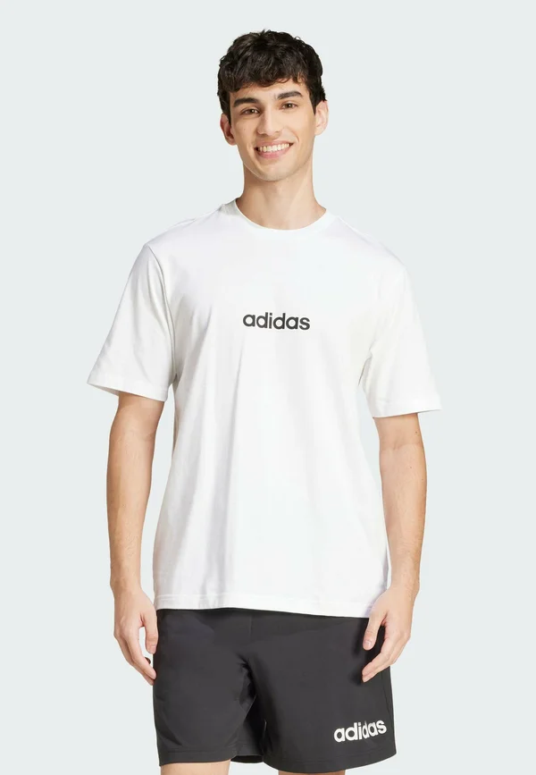 ESSENTIALS LINEAR SINGLE - T-Shirt basic - white   black