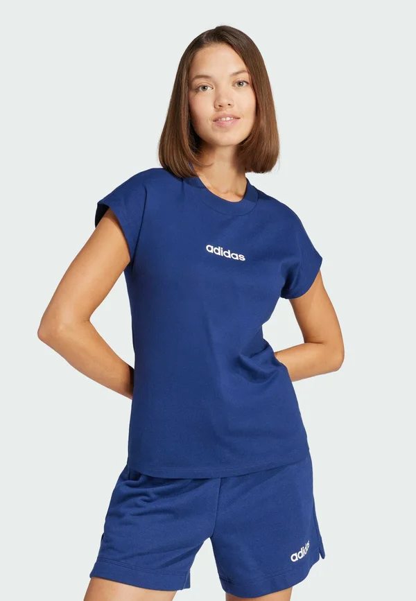 ESSENTIALS LINEAR - T-Shirt basic - dark blue   white