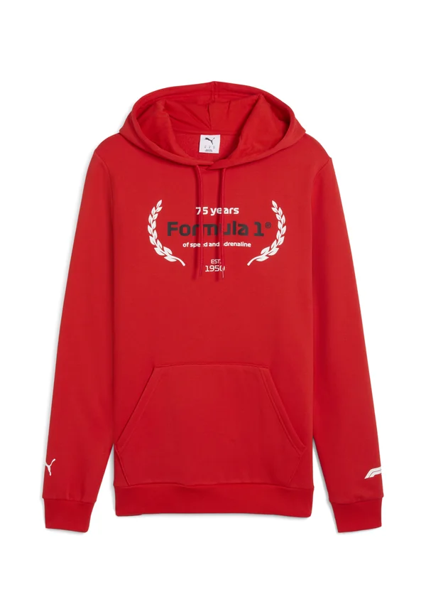 ESSENTIALS LOGO GRAPHIC - Kapuzenpullover - pop red