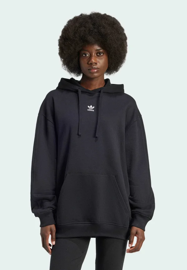 ESSENTIALS LOOSE - Kapuzenpullover - black