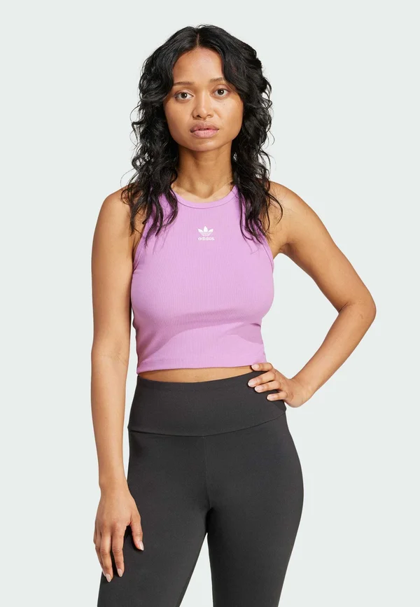 ESSENTIALS RIBBED - Top - preloved purple