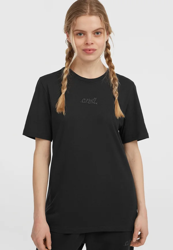 ESSENTIALS SCRIPT SHORTSLEEVE - T-Shirt basic - schwarz