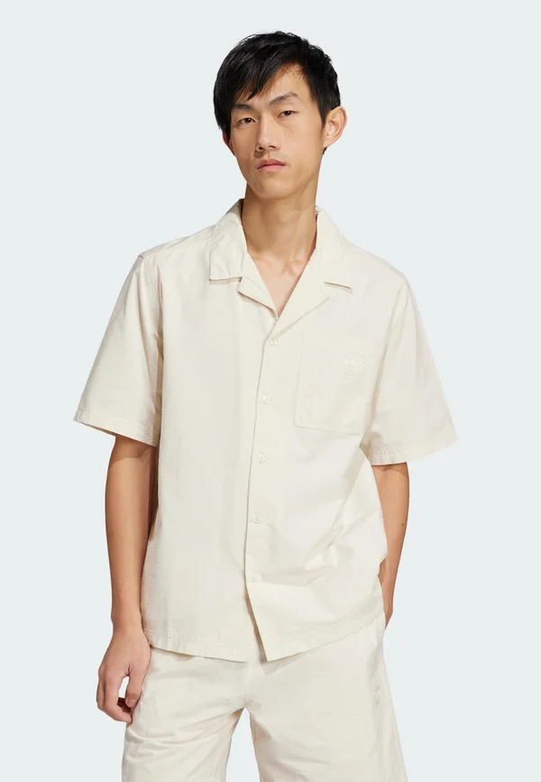 ESSENTIALS SEERSUCKER SHORT SLEEVE - Hemd - white