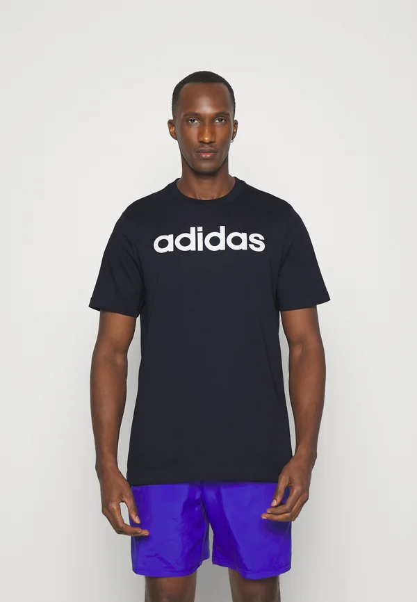 ESSENTIALS SINGLE LINEAR EMBROIDERED - T-Shirt print - legend ink/white