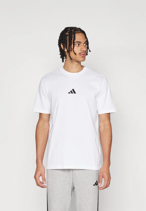 ESSENTIALS SMALL SINGLE - T-Shirt basic - white/black