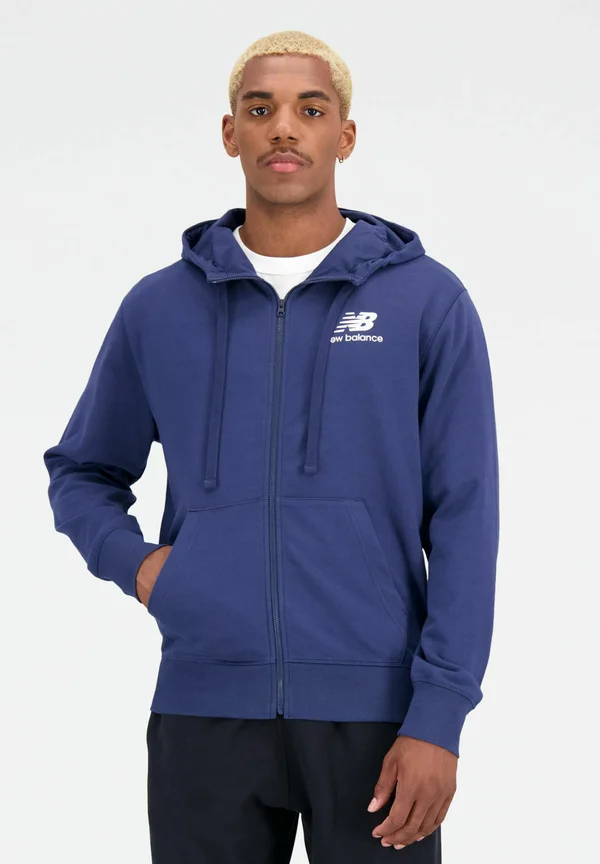 ESSENTIALS STACKED LOGO - Sweatjacke - nb navy