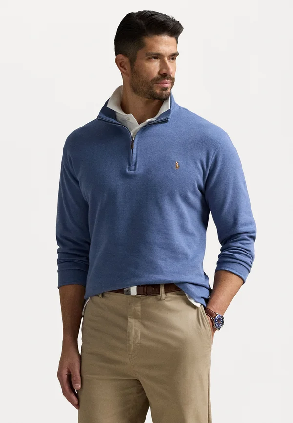 ESTATE RIB QUARTER ZIP PULLOVER - Strickpullover - capri blue