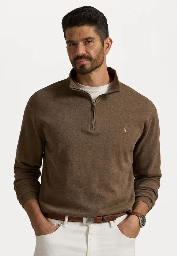 ESTATE RIB QUARTER ZIP PULLOVER - Strickpullover - cedar heather