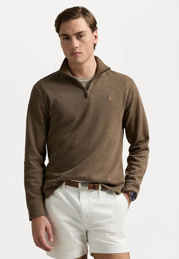 ESTATE RIB QUARTER ZIP PULLOVER - Strickpullover - cedar heather