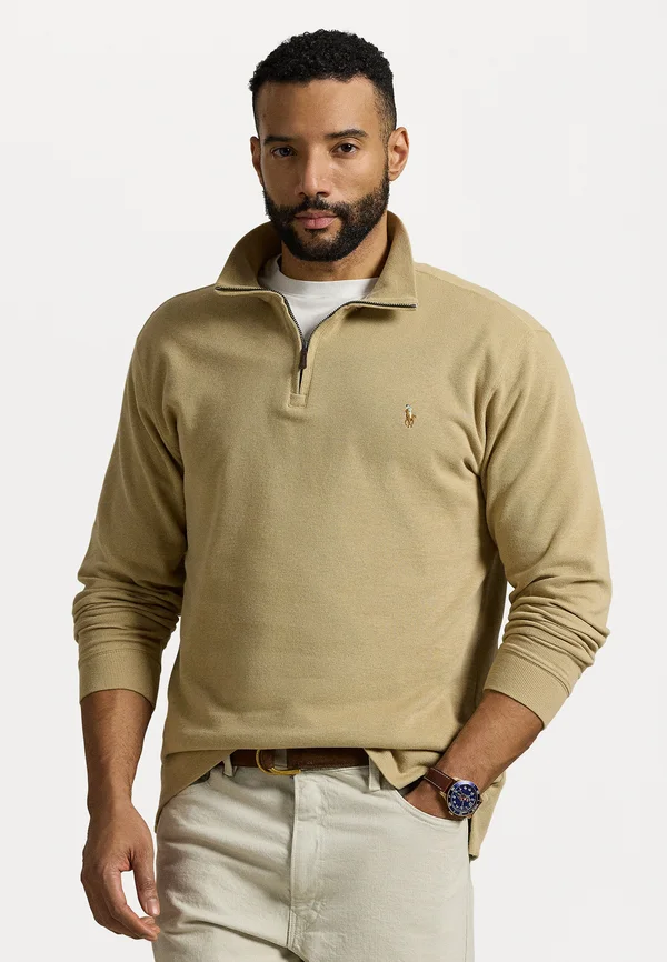ESTATE RIB QUARTER ZIP PULLOVER - Strickpullover - coastal beige