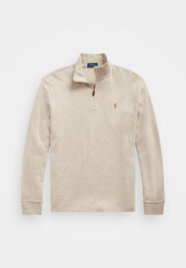 ESTATE RIB QUARTER ZIP PULLOVER - Strickpullover - tuscan beige heat