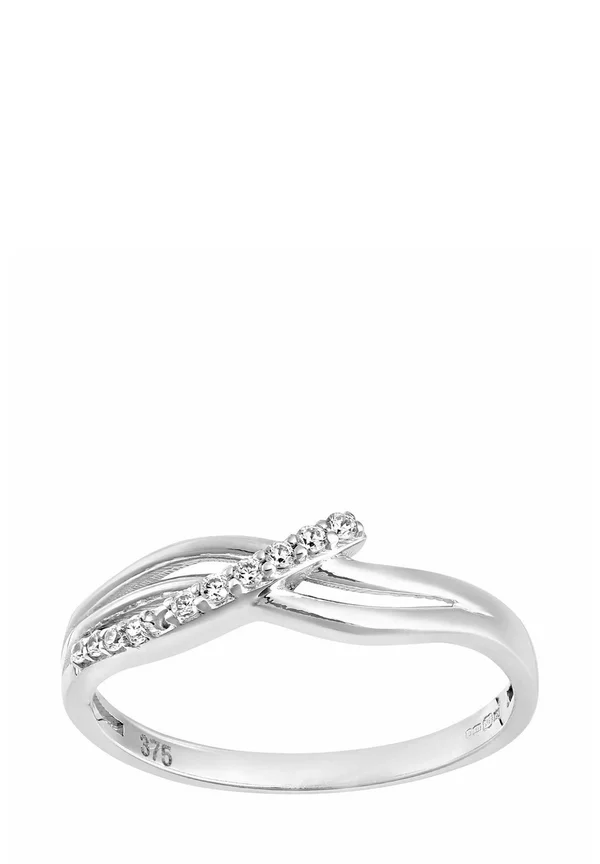 ETERNITY WITH STONES IN CROSSOVER SETTING - Ring - white gold-coloured