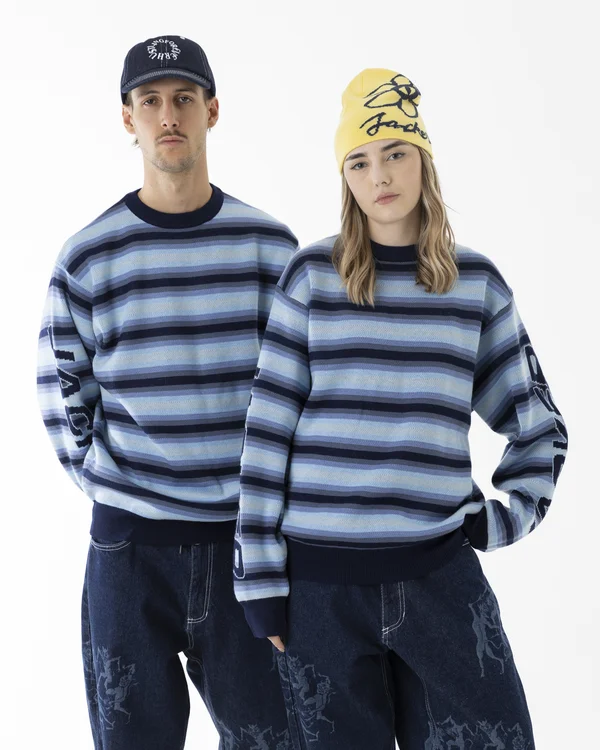 EURO STRIPE UNISEX - Strickpullover - blue