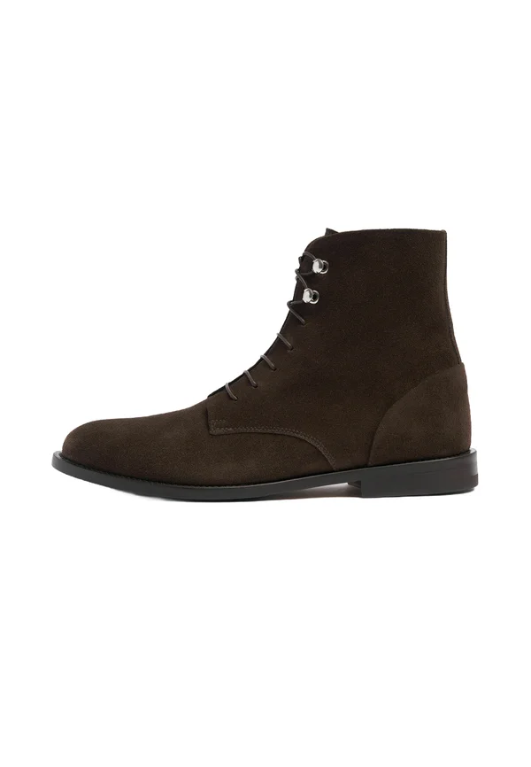 EVA NERA - Schnürstiefelette - dark brown - suede