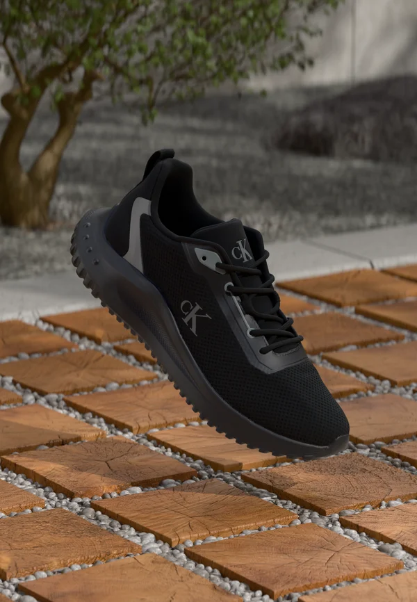 EVA RUNNER LOGO - Sneaker low - black/mockingbird