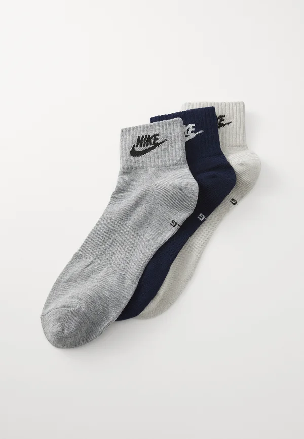 EVERYDAY ESSENTIAL ANKLE UNISEX 3 PACK - Socken - light bone/carbon heather/midnight navy