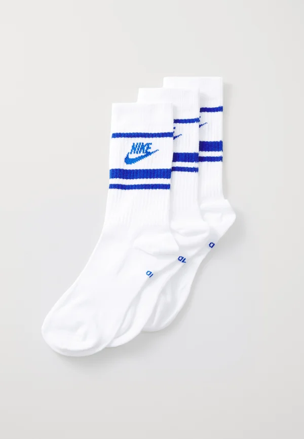 EVERYDAY ESSENTIAL CREW STRIPES UNISEX 3 PACK - Socken - white/game royal
