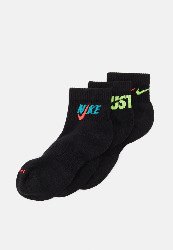 EVERYDAY PLUS CUSH ANKLE UNISEX 3 PACK - Sportsocken - black/volt/dusty cactus
