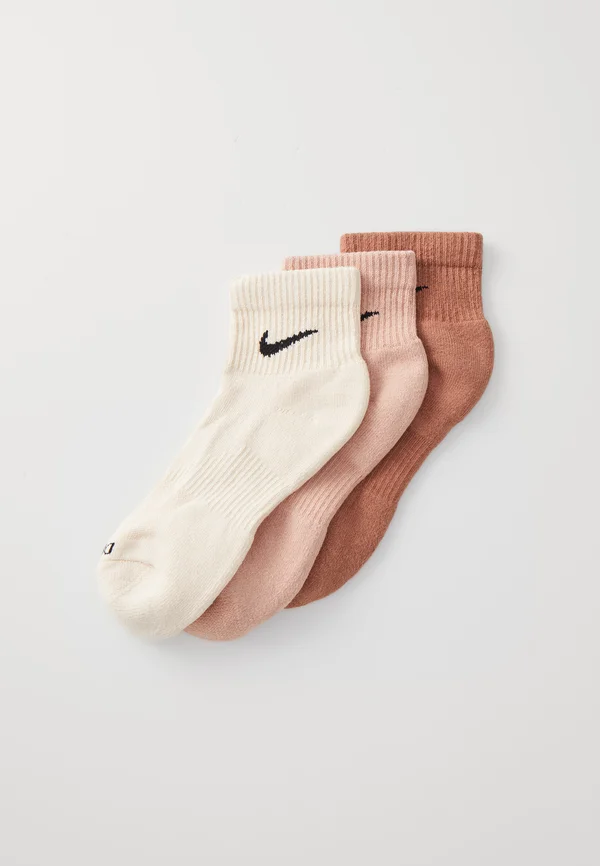 EVERYDAY PLUS CUSH ANKLE UNISEX 3 PACK  - Sportsocken - mineral clay(black)/rose whisper(black)/pearl white(black)