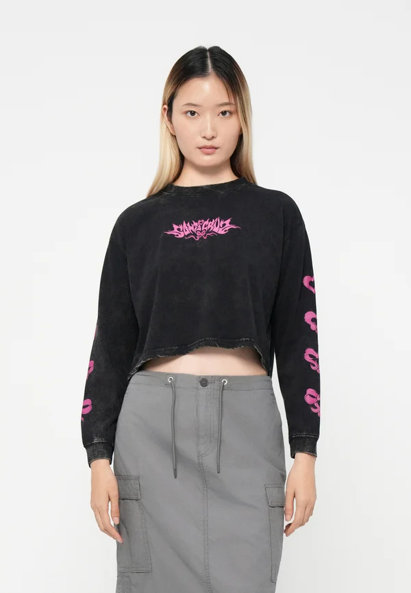 EVOLVE STRIP - Langarmshirt - black