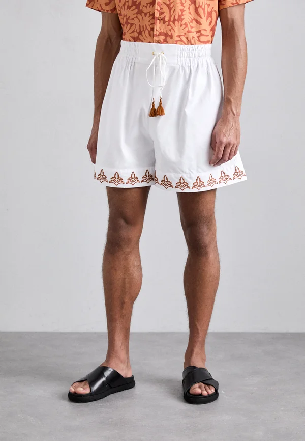 EXCLUSIVE VERBENA BERMUDA BORDADA UNISEX - Shorts - white