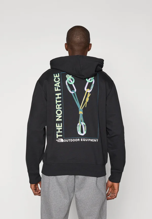 EXPLORE GEAR RELAXED HOODIE UNISEX - Kapuzenpullover - black