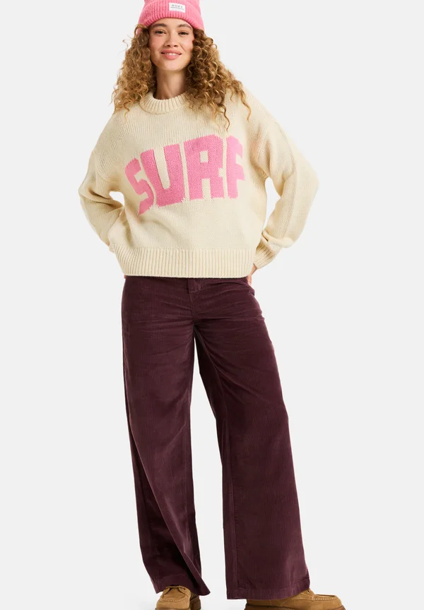 EXPLORING HEART - Strickpullover - parchment